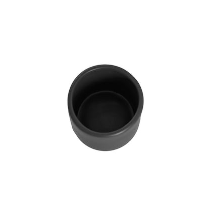 Ceramic Cylinder Pot Mini Satin Matte Black (8x7cmH)