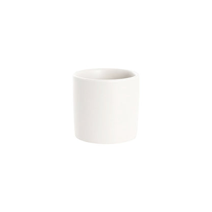 Ceramic Cylinder Pot Mini Satin Matte White (8x7cmH)
