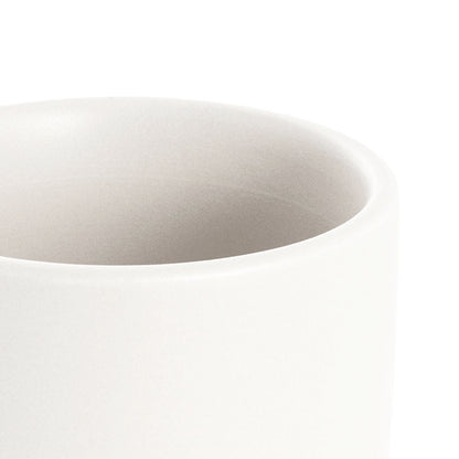Ceramic Cylinder Pot Mini Satin Matte White (8x7cmH)