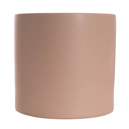 Ceramic Cylinder Pot Satin Matte Nude (25Dx24cmH)