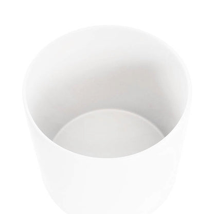 Ceramic Cylinder Pot Satin Matte White (25Dx24cmH)