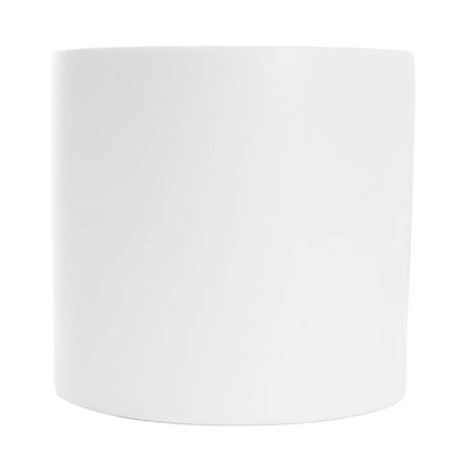 Ceramic Cylinder Pot Satin Matte White (30x30cmH)