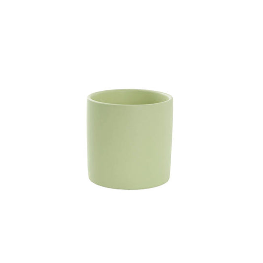 Ceramic Cylinder Pot Satin Matte Sage (8x8cmH)