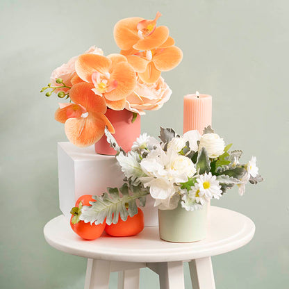 Ceramic Cylinder Pot Satin Matte Sage (8x8cmH)