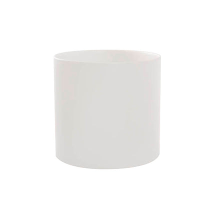 Ceramic Cylinder Pot Satin Matte White (29x28cmH)