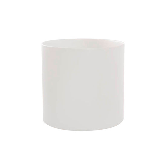 Ceramic Cylinder Pot Satin Matte White (29x28cmH)