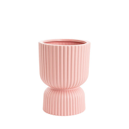 Ceramic Cyprus Egg Cup Vase Matte Light Pink (15Dx20cmH)