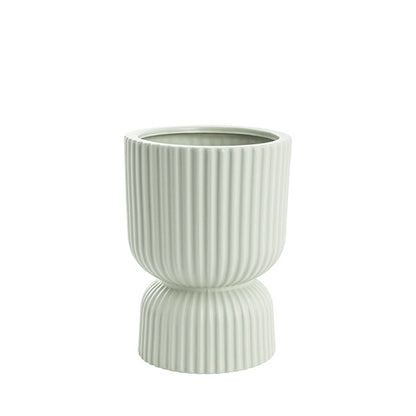 Ceramic Cyprus Egg Cup Vase Matte Sage (15Dx20cmH)