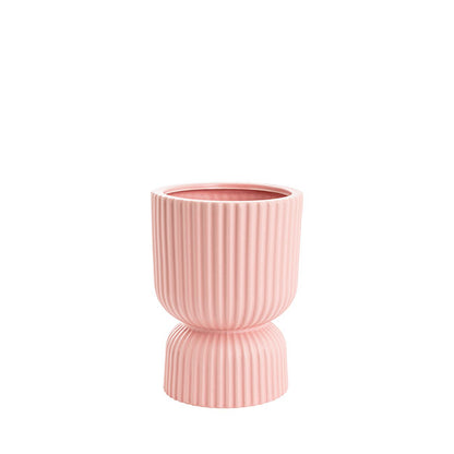 Ceramic Cyprus Egg Cup Vase Matte Light Pink (12Dx16cmH)
