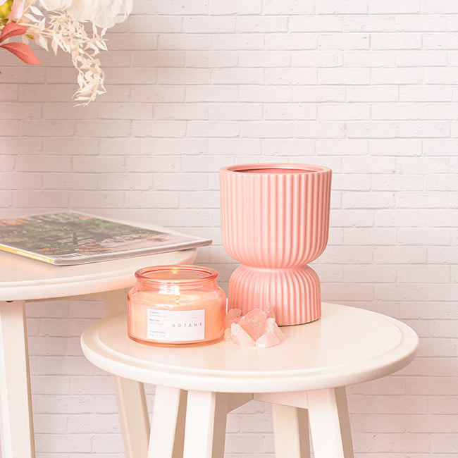 Ceramic Cyprus Egg Cup Vase Matte Light Pink (12Dx16cmH)