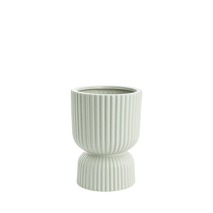 Ceramic Cyprus Egg Cup Vase Matte Sage (12Dx16cmH)