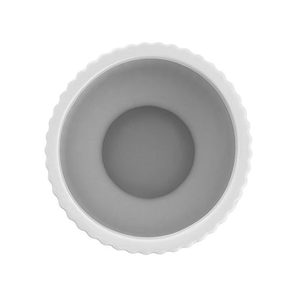 Ceramic Cyprus Egg Cup Vase Matte White (12Dx16cmH)