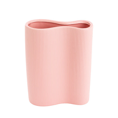 Ceramic Cyprus Muse Vase Matte Light Pink (17x7x23cmH)