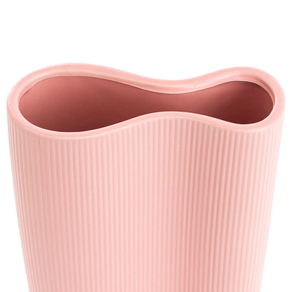 Ceramic Cyprus Muse Vase Matte Light Pink (17x7x23cmH)