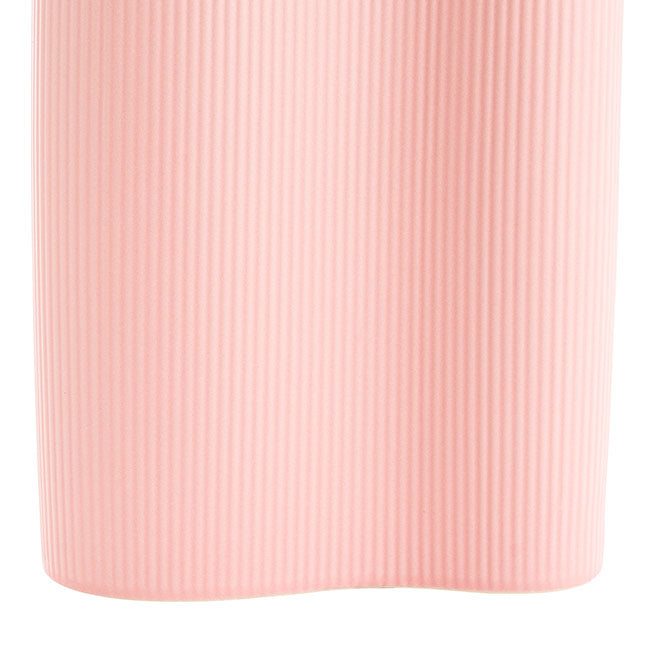Ceramic Cyprus Muse Vase Matte Light Pink (17x7x23cmH)
