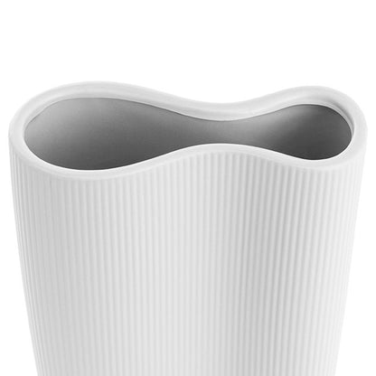 Ceramic Cyprus Muse Vase Matte White (17x7x23cmH)