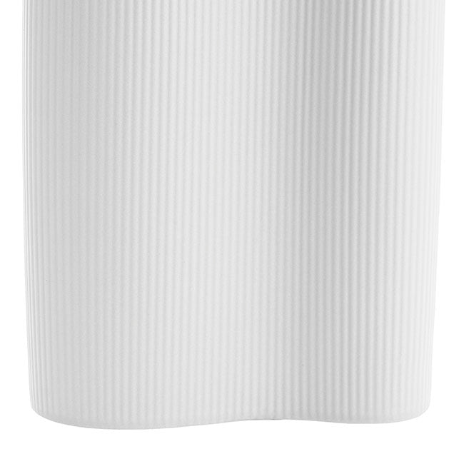 Ceramic Cyprus Muse Vase Matte White (17x7x23cmH)