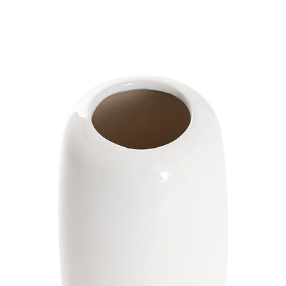 Ceramic Cone Vases Glossy White (14Dx22cmH)