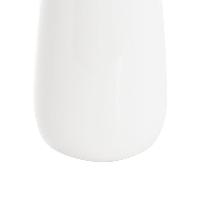 Ceramic Cone Vases Glossy White (11Dx18cmH)