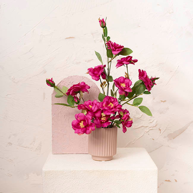 Ceramic Mykonos Muse Vase Matte Nude (8x8x9cmH)