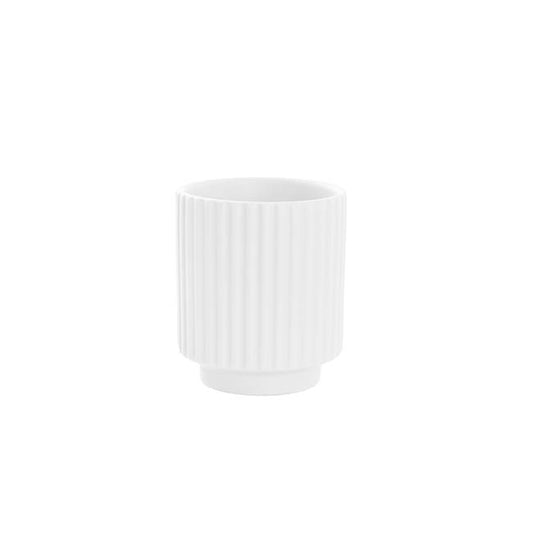 Ceramic Mykonos Muse Vase Matte White (8x8x9cmH)