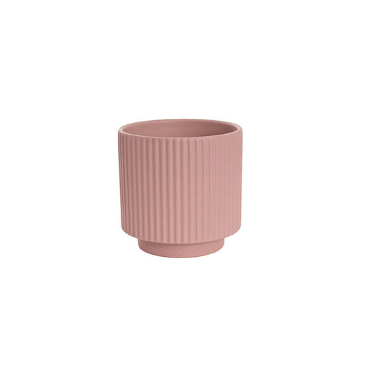 Ceramic Mykonos Muse Vase Matte Blush Pink (11.5x11.5cmH)