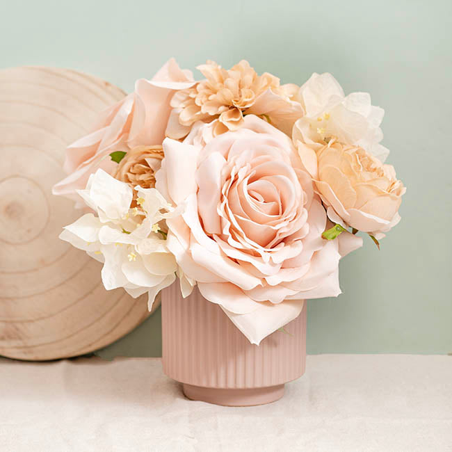 Ceramic Mykonos Muse Vase Matte Nude (11.5x11.5cmH)