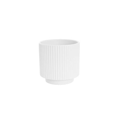 Ceramic Mykonos Muse Vase Matte White (11.5x11.5cmH)