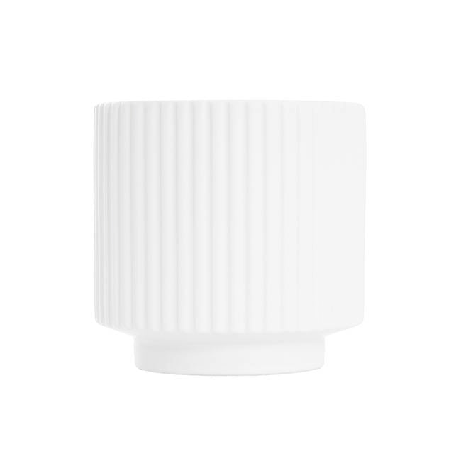 Ceramic Mykonos Muse Vase Matte White (11.5x11.5cmH)