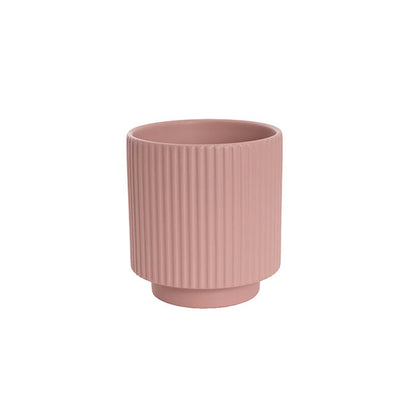 Ceramic Mykonos Muse Vase Matte Blush Pink (14x14x14cmH)