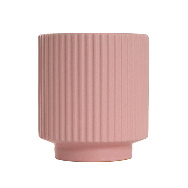 Ceramic Mykonos Muse Vase Matte Blush Pink (14x14x14cmH)