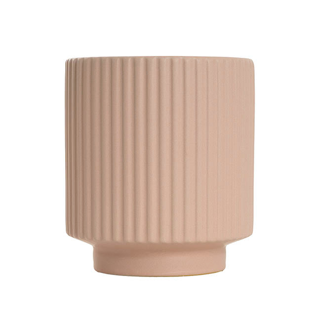 Ceramic Mykonos Muse Vase Matte Nude (14x14x14cmH)