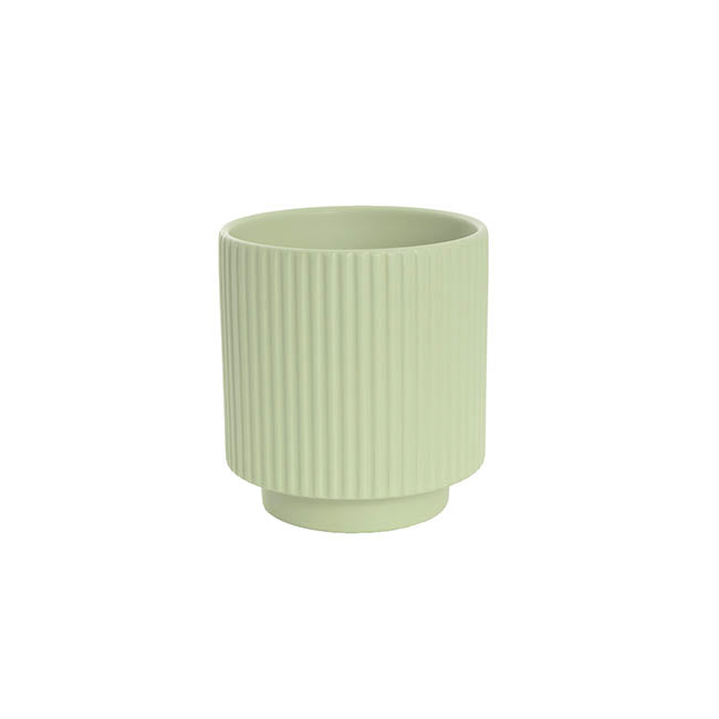 Ceramic Mykonos Muse Vase Matte Sage (14x14x14cmH)