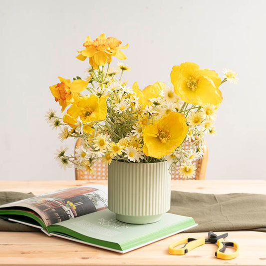 Ceramic Mykonos Muse Vase Matte Sage (14x14x14cmH)