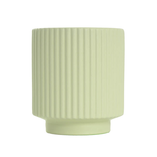 Ceramic Mykonos Muse Vase Matte Sage (14x14x14cmH)