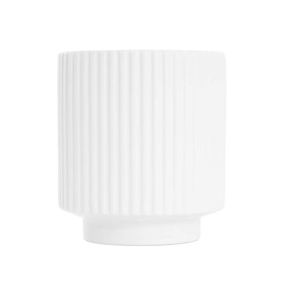 Ceramic Mykonos Muse Vase Matte White (14x14x14cmH)