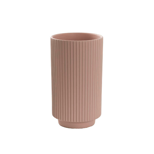 Ceramic Mykonos Muse Vase Matte Nude (14x14x24cmH)
