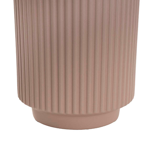 Ceramic Mykonos Muse Vase Matte Nude (14x14x24cmH)