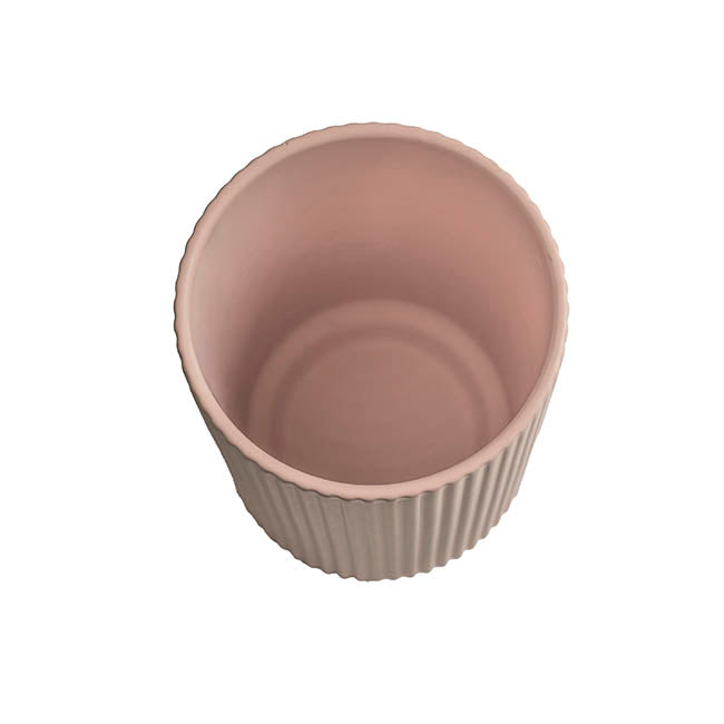 Ceramic Mykonos Muse Vase Matte Nude (14x14x24cmH)