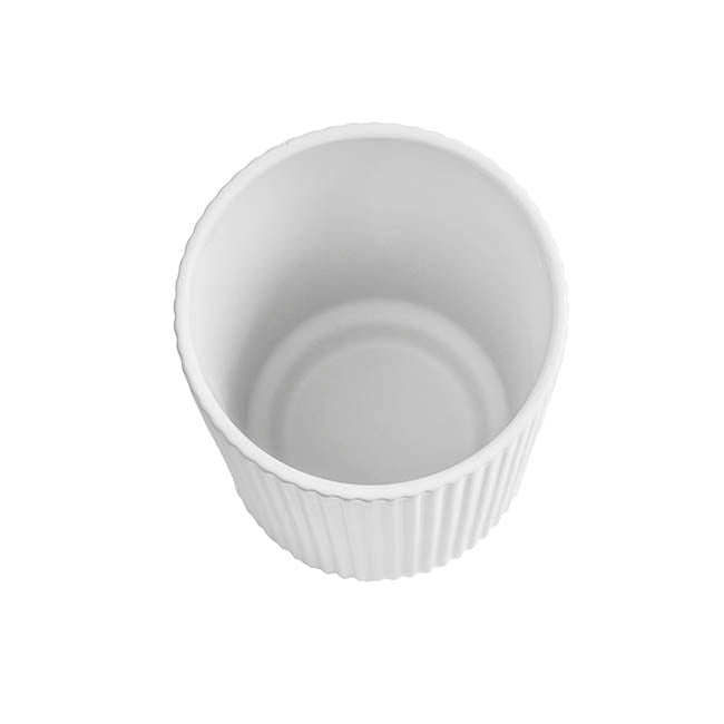 Ceramic Mykonos Muse Vase Matte White (14x14x24cmH)