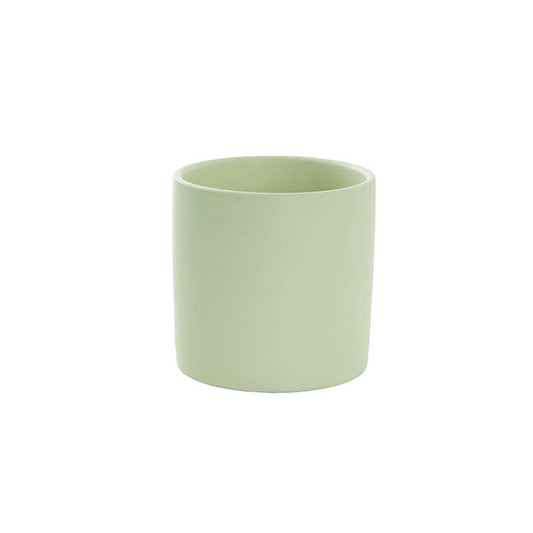 Ceramic Cylinder Pot Satin Matte Sage (15.5x15cmH)