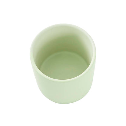 Ceramic Cylinder Pot Satin Matte Sage (15.5x15cmH)