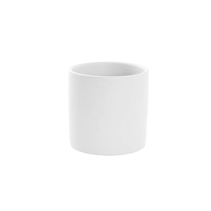 Ceramic Cylinder Pot Satin Matte White (15.5x15cmH)