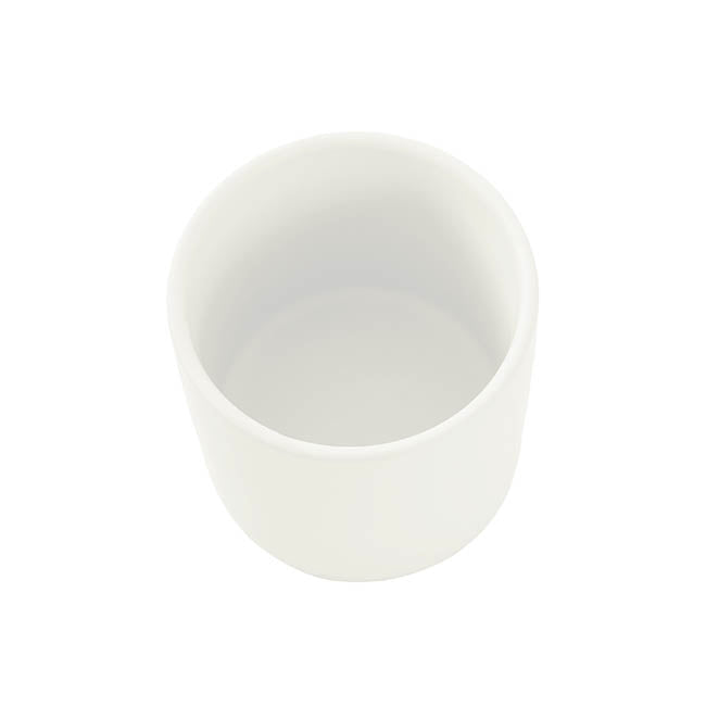 Ceramic Cylinder Pot Satin Matte White (15.5x15cmH)