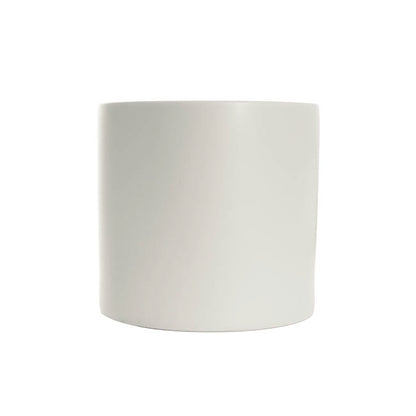 Ceramic Cylinder Dan Plant Pot Matte Light Grey (20x20cmH)