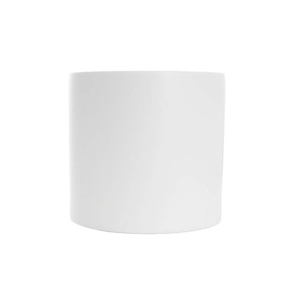 Ceramic Cylinder Dan Plant Pot Matte White (22x22cmH)