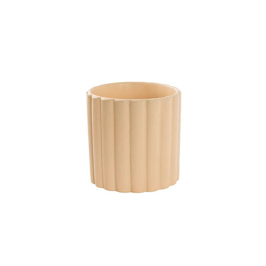 Ceramic Cylinder Lily Pot Matte Sandstone (12Dx12cmH)