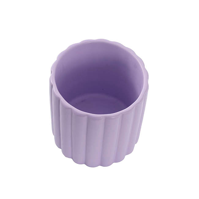 Ceramic Cylinder Lily Pot Matte Lilac (12Dx12cmH)