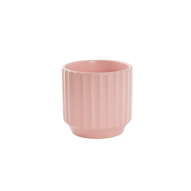 Ceramic Cylinder Sandra Pot Matte Peach Skin (12Dx12cmH)