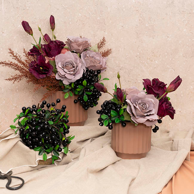 Ceramic Cylinder Sandra Pot Matte Mocha (14Dx14cmH)